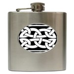 Celtic Knot B&W Hip Flask (6 oz)