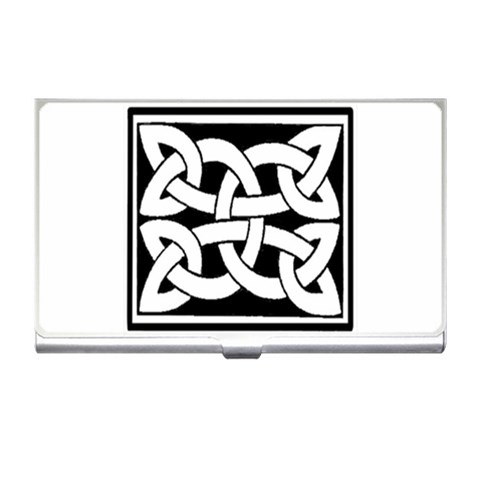 Celtic Knot B&W Business Card Holder from ArtsNow.com Front