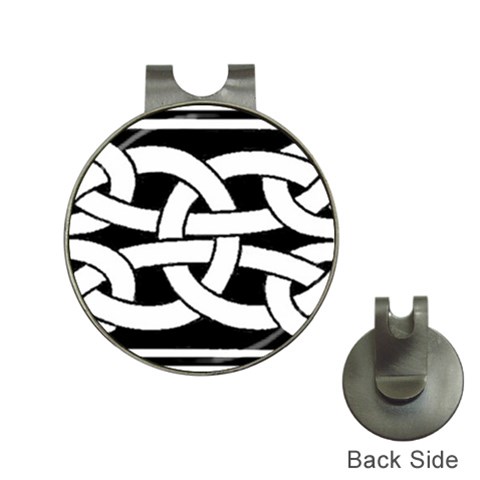 Celtic Knot B&W Golf Ball Marker Hat Clip from ArtsNow.com Front