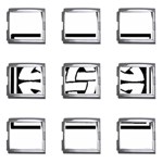 Celtic Knot B&W Mega Link Italian Charm (9 pack)