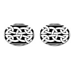 Celtic Knot B&W Cufflinks (Oval)