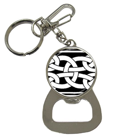 Celtic Knot B&W Bottle Opener Key Chain from ArtsNow.com Front