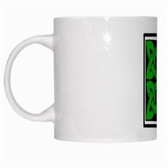 Celtic Knot_Green White Mug from ArtsNow.com Left