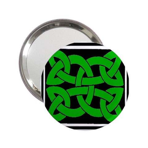 Celtic Knot_Green 2.25  Handbag Mirror from ArtsNow.com Front