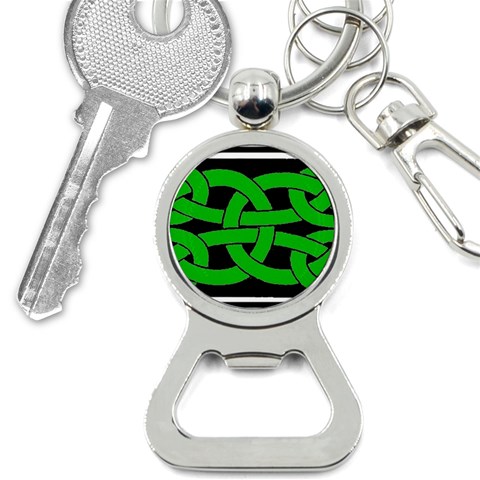 Celtic Knot_Green Bottle Opener Key Chain from ArtsNow.com Front