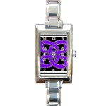 Celtic Knot_Purple Rectangular Italian Charm Watch