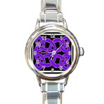 Celtic Knot_Purple Round Italian Charm Watch