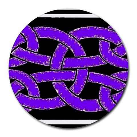 Celtic Knot_Purple Round Mousepad from ArtsNow.com Front