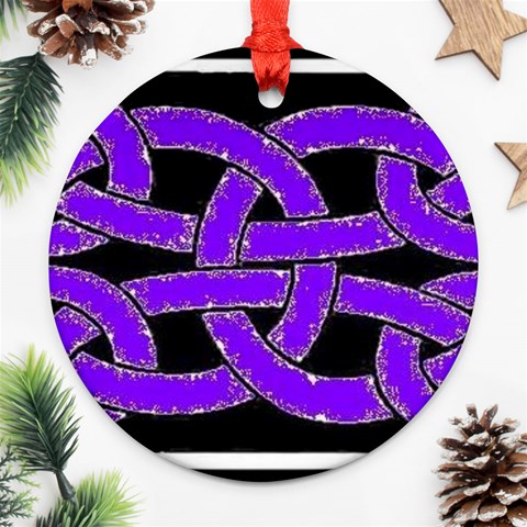 Celtic Knot_Purple Ornament (Round) from ArtsNow.com Front