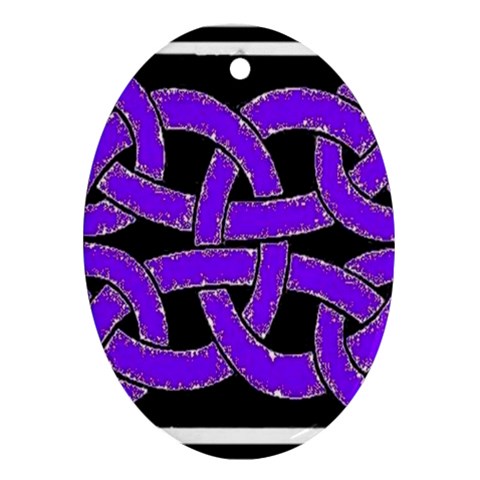 Celtic Knot_Purple Ornament (Oval) from ArtsNow.com Front