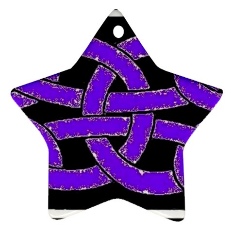 Celtic Knot_Purple Ornament (Star) from ArtsNow.com Front