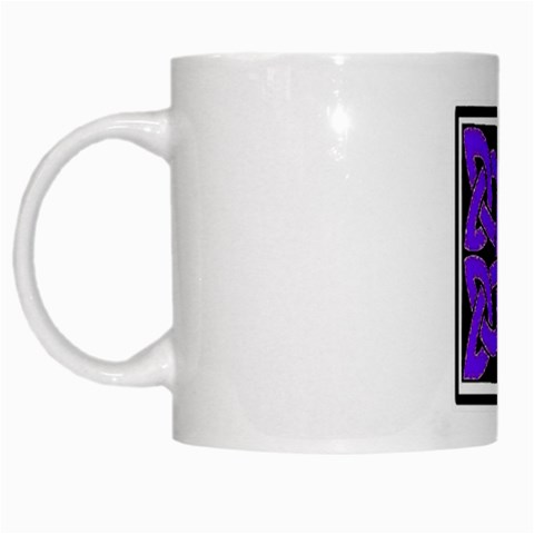 Celtic Knot_Purple White Mug from ArtsNow.com Left