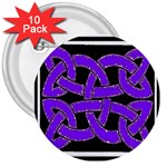 Celtic Knot_Purple 3  Button (10 pack)