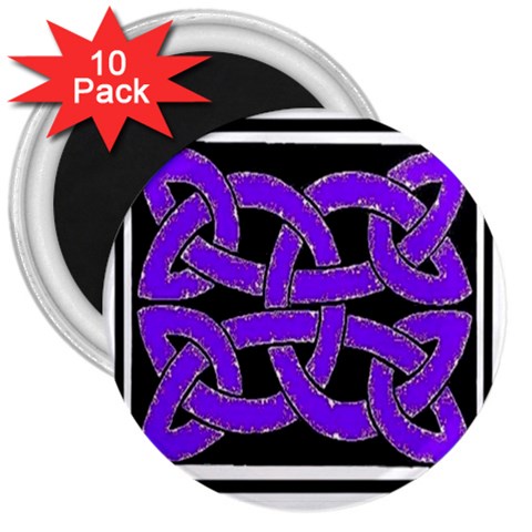 Celtic Knot_Purple 3  Magnet (10 pack) from ArtsNow.com Front