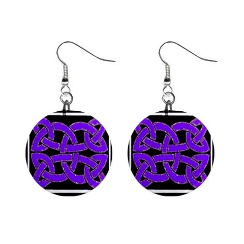 Celtic Knot_Purple 1  Button Earrings from ArtsNow.com Front