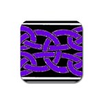 Celtic Knot_Purple Rubber Coaster (Square)