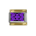 Celtic Knot_Purple Gold Trim Italian Charm (9mm)