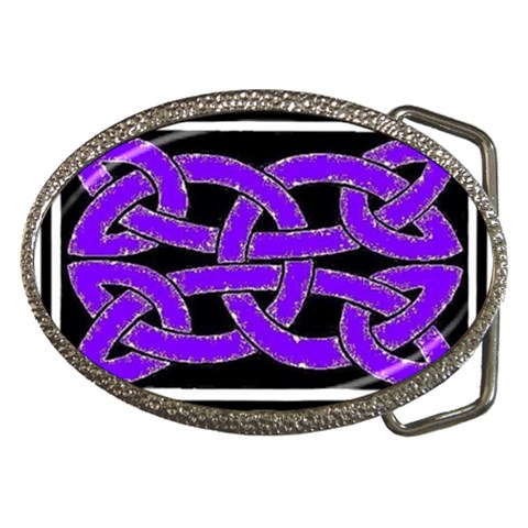 Celtic Knot_Purple Belt Buckle from ArtsNow.com Front