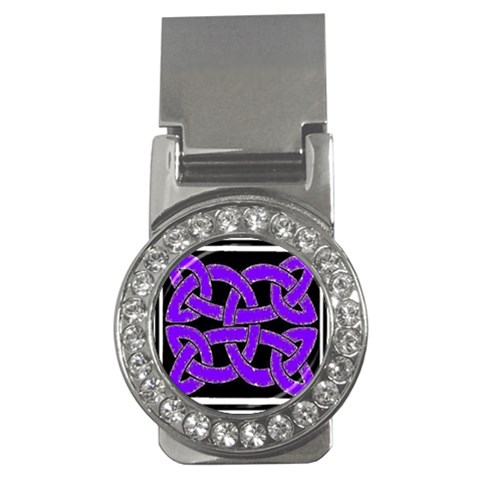 Celtic Knot_Purple Money Clip (CZ) from ArtsNow.com Front