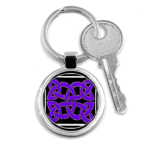 Celtic Knot_Purple Key Chain (Round) from ArtsNow.com Front