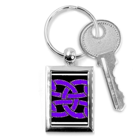 Celtic Knot_Purple Key Chain (Rectangle) from ArtsNow.com Front