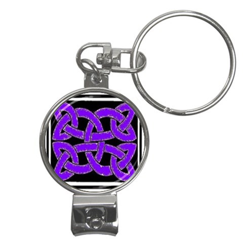 Celtic Knot_Purple Nail Clippers Key Chain from ArtsNow.com Front