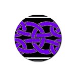 Celtic Knot_Purple Rubber Coaster (Round)