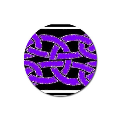 Celtic Knot_Purple Magnet 3  (Round) from ArtsNow.com Front