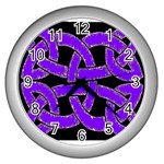 Celtic Knot_Purple Wall Clock (Silver)