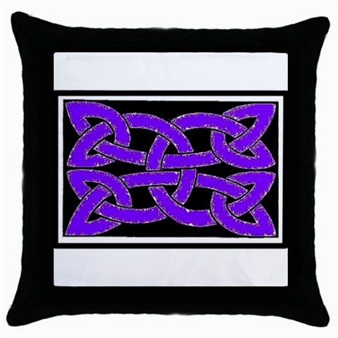 Celtic Knot_Purple Throw Pillow Case (Black) from ArtsNow.com Front