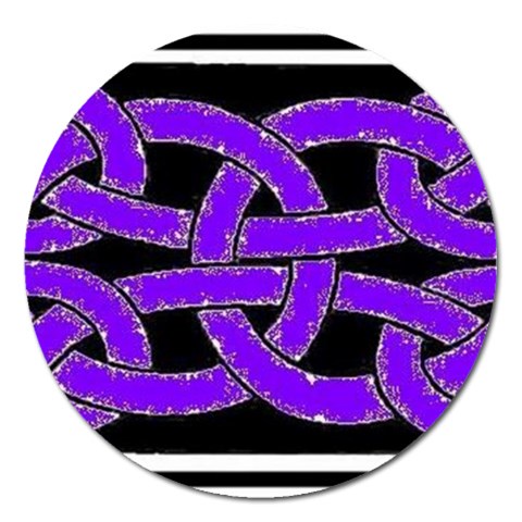 Celtic Knot_Purple Magnet 5  (Round) from ArtsNow.com Front