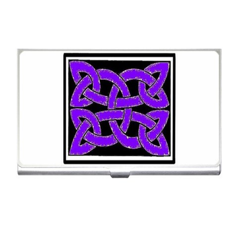 Celtic Knot_Purple Business Card Holder from ArtsNow.com Front