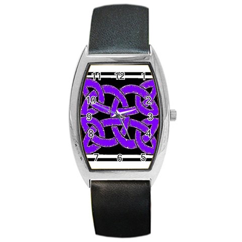 Celtic Knot_Purple Barrel Style Metal Watch from ArtsNow.com Front