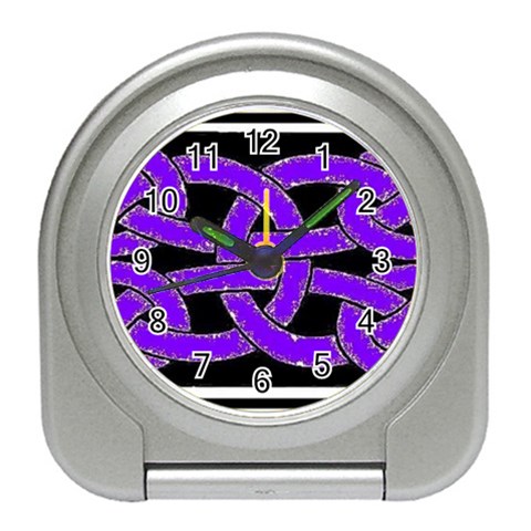 Celtic Knot_Purple Travel Alarm Clock from ArtsNow.com Front