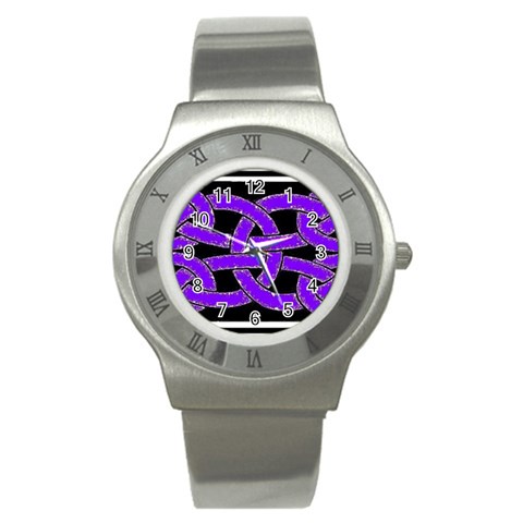 Celtic Knot_Purple Stainless Steel Watch from ArtsNow.com Front