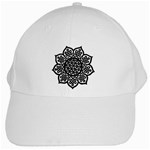 Celtic Mandala B&W White Cap