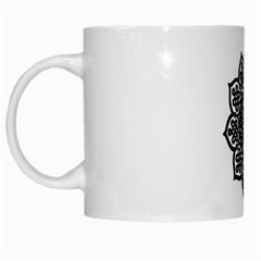 Celtic Mandala B&W White Mug from ArtsNow.com Left