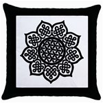 Celtic Mandala B&W Throw Pillow Case (Black)