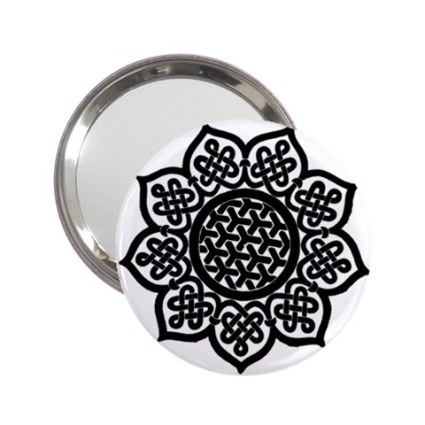 Celtic Mandala B&W 2.25  Handbag Mirror from ArtsNow.com Front