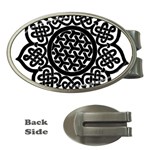 Celtic Mandala B&W Money Clip (Oval)