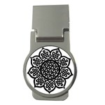 Celtic Mandala B&W Money Clip (Round)