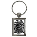 Celtic Mandala B&W Key Chain (Rectangle)