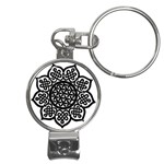 Celtic Mandala B&W Nail Clippers Key Chain