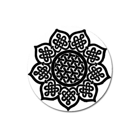 Celtic Mandala B&W Magnet 3  (Round) from ArtsNow.com Front