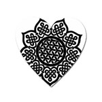 Celtic Mandala B&W Magnet (Heart)