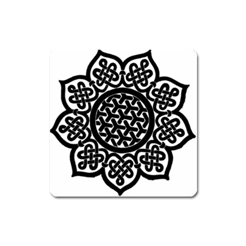 Celtic Mandala B&W Magnet (Square) from ArtsNow.com Front