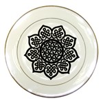 Celtic Mandala B&W Porcelain Plate