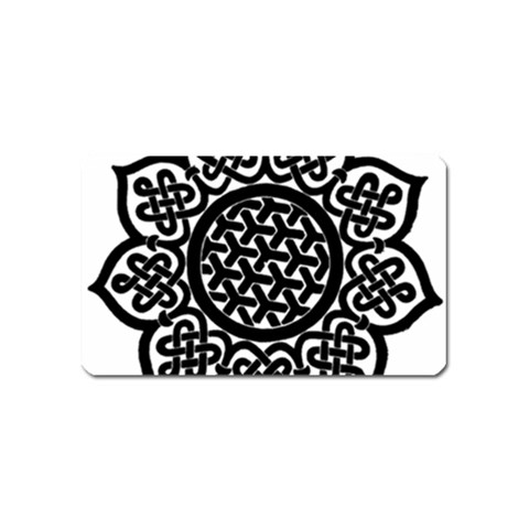 Celtic Mandala B&W Magnet (Name Card) from ArtsNow.com Front