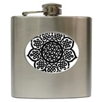 Celtic Mandala B&W Hip Flask (6 oz)