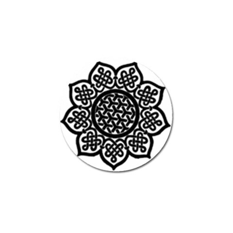 Celtic Mandala B&W Golf Ball Marker from ArtsNow.com Front